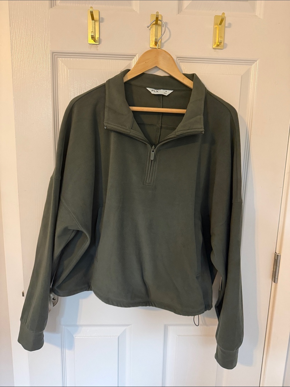 FLX women’s Olive Green Quarter-Zip Fleece